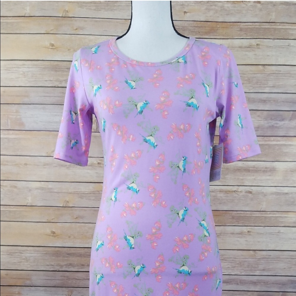 LuLaRoe! “Julia” Floral and Bird Print Dress
